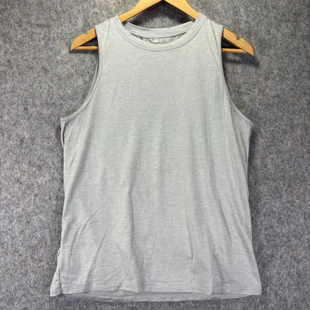 Fabletics Tank Top Blake Open Back Womens Size S Light Gray Heather Relaxed Fit